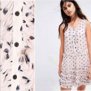 NWT!!!! All Saints Deirdre ruffle dress pink